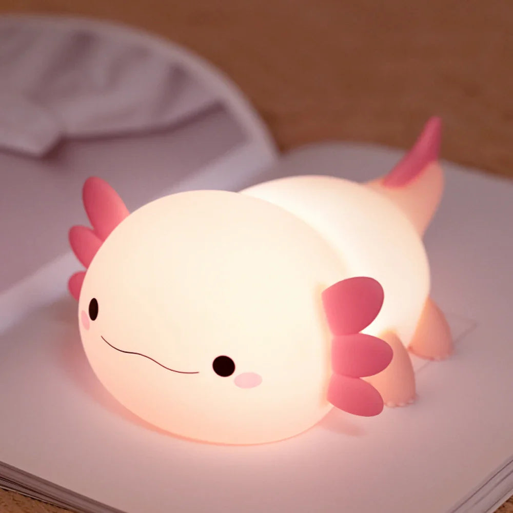 Pink Axolotl LED Night Light-Kawaii Dream