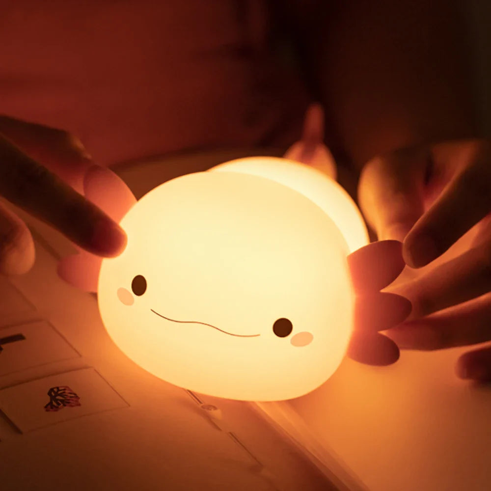 Pink Axolotl LED Night Light-Kawaii Dream