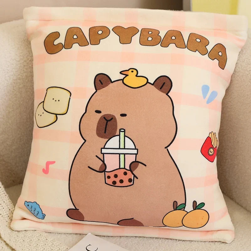 Pink Brown Capybara Candy Bag Plushies-Kawaii Dream