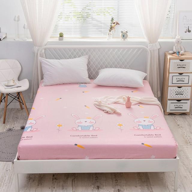Pink Princess Bunny Fitted Bedsheet-Kawaii Dream