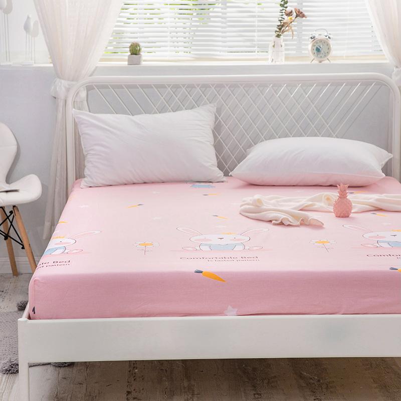 Pink Princess Bunny Fitted Bedsheet-Kawaii Dream