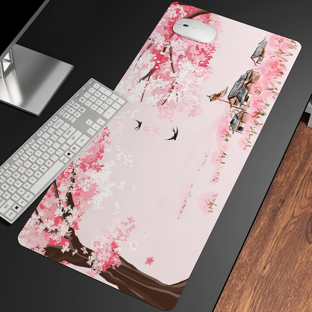Pink Sakura Japanese Shrine Mountains Large Mouse Pad Collection-Kawaii Dream