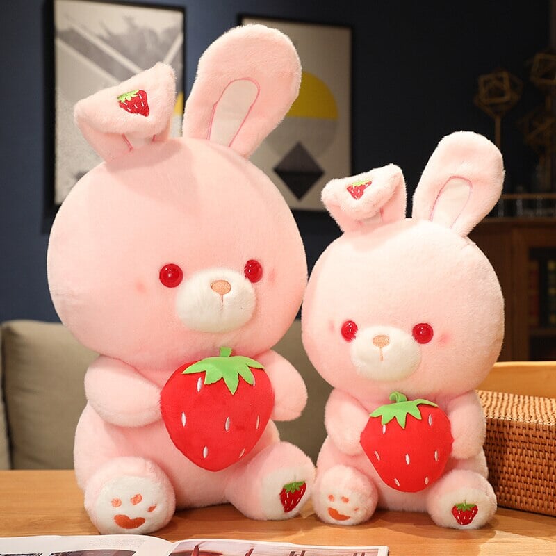 Pink Strawberry Bunny Rabbit Plush-Kawaii Dream