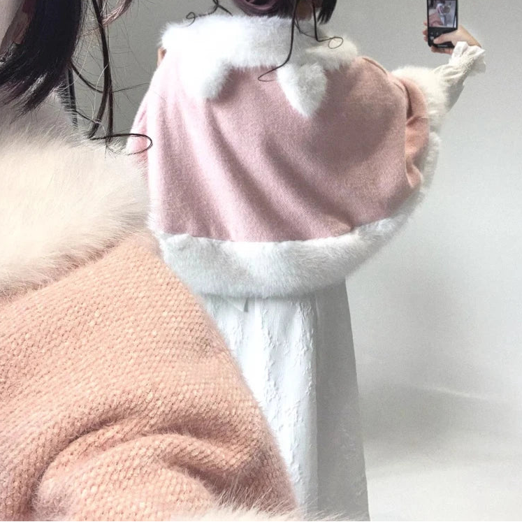 Kawaii Bunny Ears Bow Cloak Coat