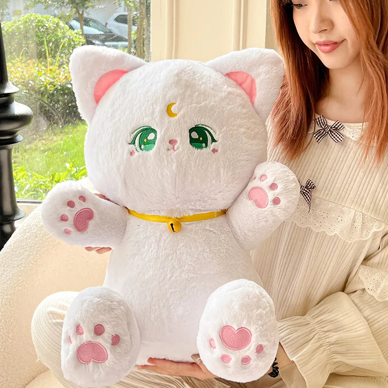 Sailor Moon Fluffy Black White Cat Plushies-Kawaii Dream