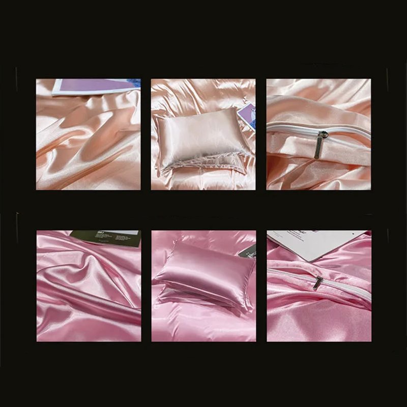 Shades of Pink Mulberry Silk Bedding Set-Kawaii Dream