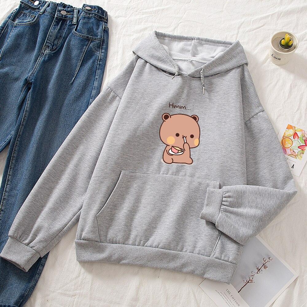 Snacking Teddy Bear Hoodies-Kawaii Dream