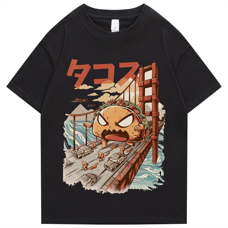 Taco Monster Bridge Attack Unisex Tee-Kawaii Dream
