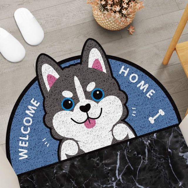 Welcome Home Dog Semi Circle Shape Mat-Kawaii Dream