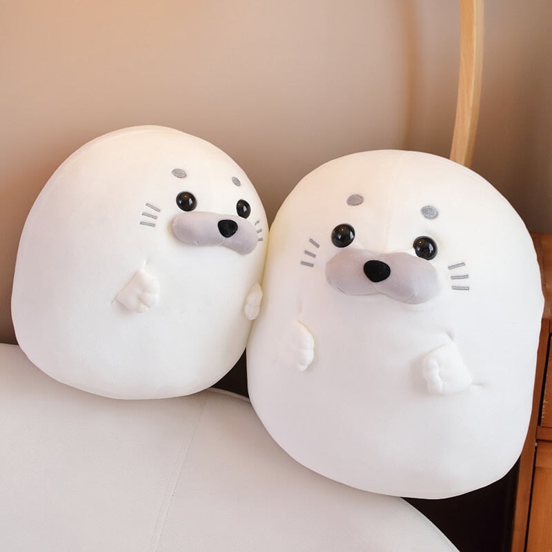 White Blue Baby Seal Plushies-Kawaii Dream