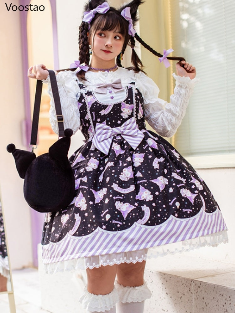 lollita dress Blue Short Sleeves Hanayome Bowknot Sweet Elegant Princess Lolita 2 Years (90cm) 56 22.05 44.5 17.52 2 Sweet Lolita OP Dress Country