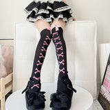 Pink Bow Over-the-Knee Socks