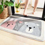 Adorable Animals Rectangle Non-Slip Fluffy Bath Mats Collection-Kawaii Dream
