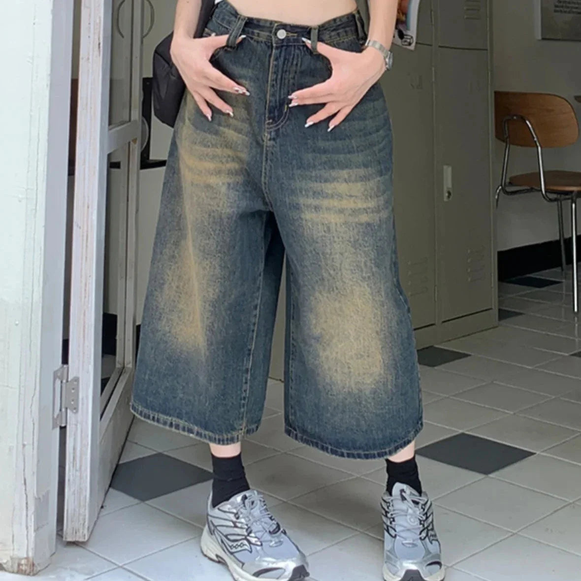 American Vintage Denim Jorts-Kawaii Dream