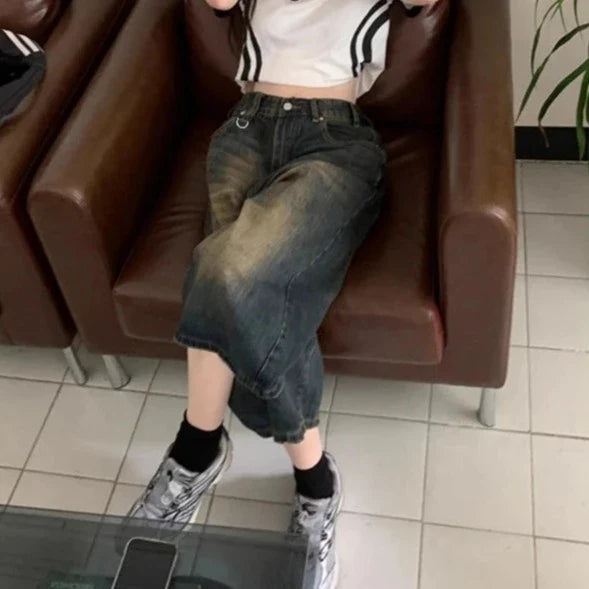 American Vintage Denim Jorts-Kawaii Dream