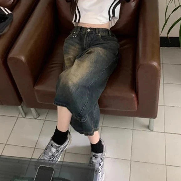American Vintage Denim Jorts-Kawaii Dream
