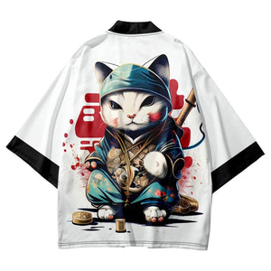 Anime Cat in Kimono Unisex Kimono Collection-Kawaii Dream