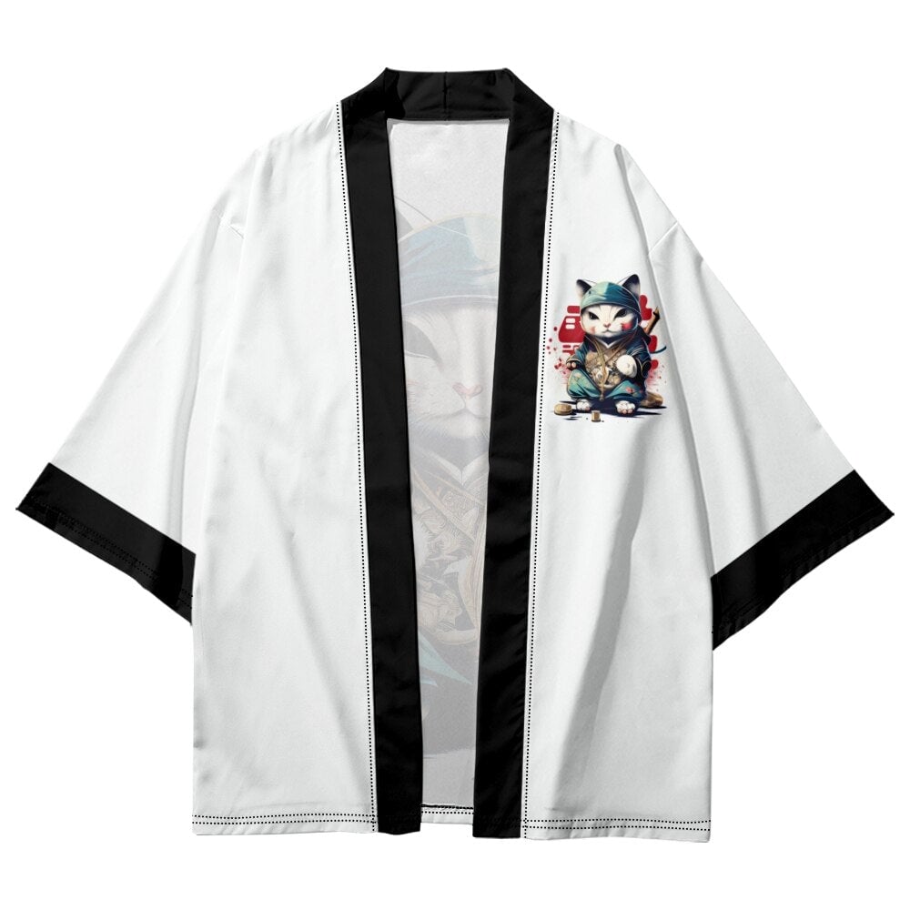 Anime Cat in Kimono Unisex Kimono Collection-Kawaii Dream