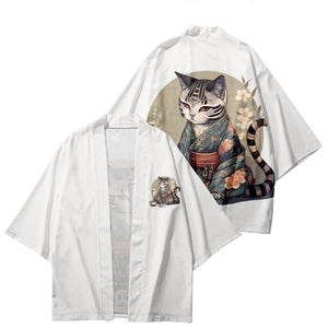 Anime Cat in Kimono Unisex Kimono Collection-Kawaii Dream