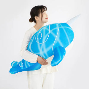 Anime Childe Tartaglia Blue Narwhal Whale Plush-Kawaii Dream
