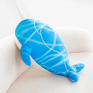 Anime Childe Tartaglia Blue Narwhal Whale Plush-Kawaii Dream