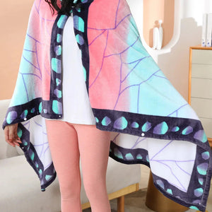 Anime Demon Slayer Hooded Cape Blanket-Kawaii Dream