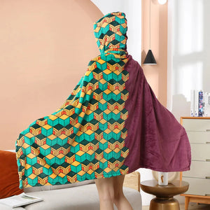 Anime Demon Slayer Hooded Cape Blanket-Kawaii Dream