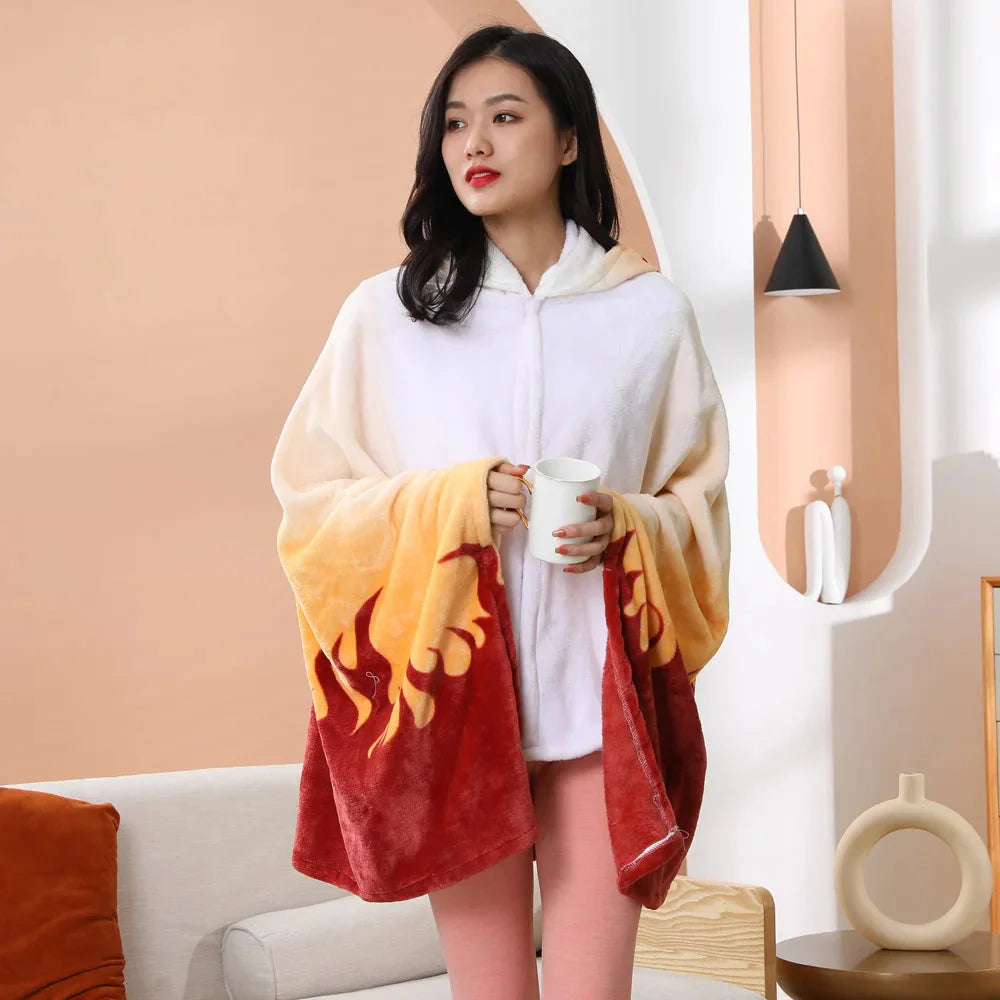 Anime Demon Slayer Hooded Cape Blanket-Kawaii Dream