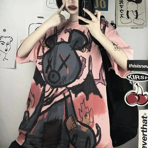 Anime Emo Bear Women's Tee-Kawaii Dream
