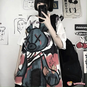 Anime Emo Bear Women's Tee-Kawaii Dream