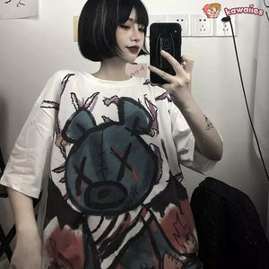 Anime Emo Bear Women's Tee-Kawaii Dream