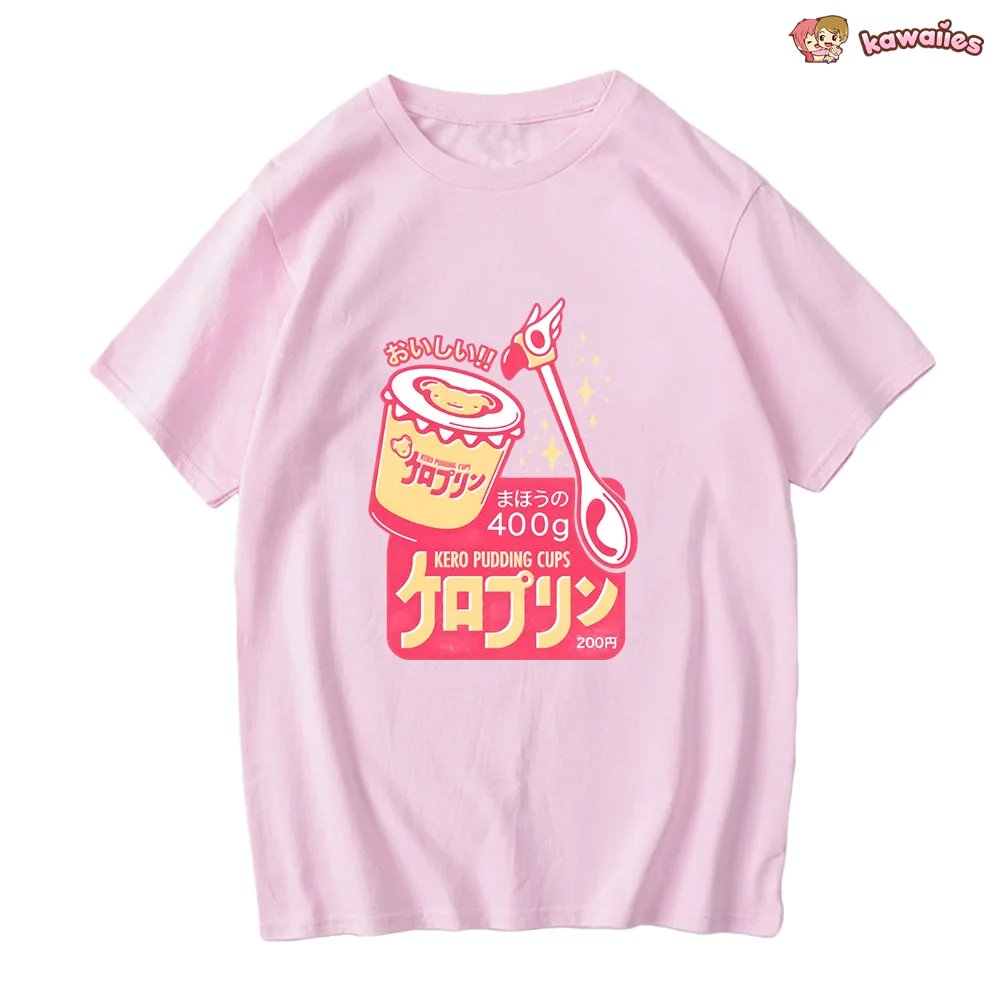 Anime Kero Pudding Cups Cardcaptor Sakura Unisex Tee-Kawaii Dream