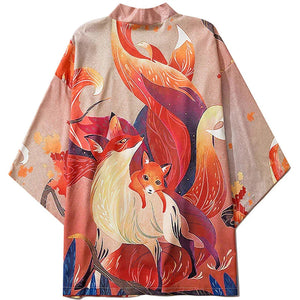 Anime Nine Tailed Fox Unisex Kimono-Kawaii Dream
