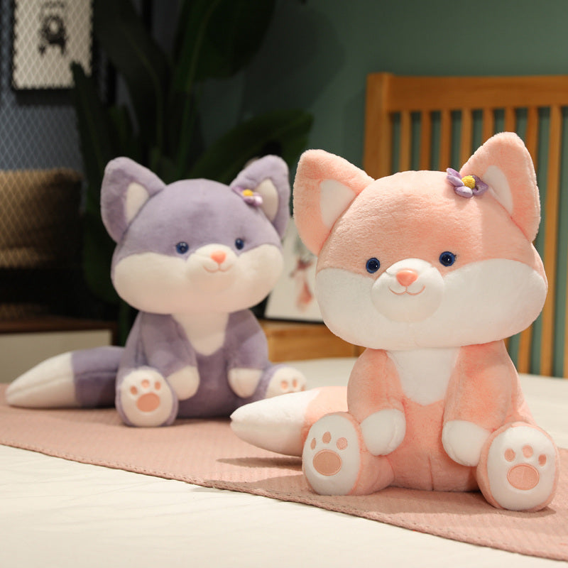 Asami and Akira the Pastel Flower Fox Plushies-Kawaii Dream