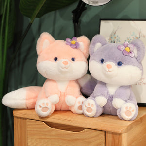 Asami and Akira the Pastel Flower Fox Plushies-Kawaii Dream