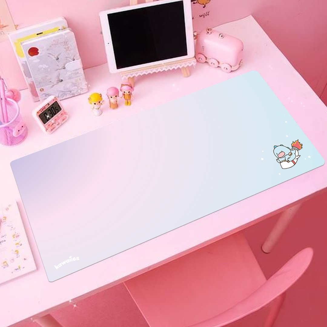 Astro Tato Exploring Galaxy Large Mouse Pad-Kawaii Dream