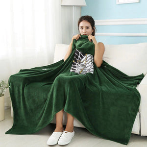 Attack on Titan Emerald Green Hoodie Blanket-Kawaii Dream