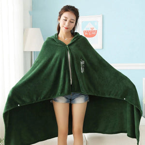 Attack on Titan Emerald Green Hoodie Blanket-Kawaii Dream