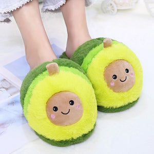 Avocado Plush Slippers-Kawaii Dream