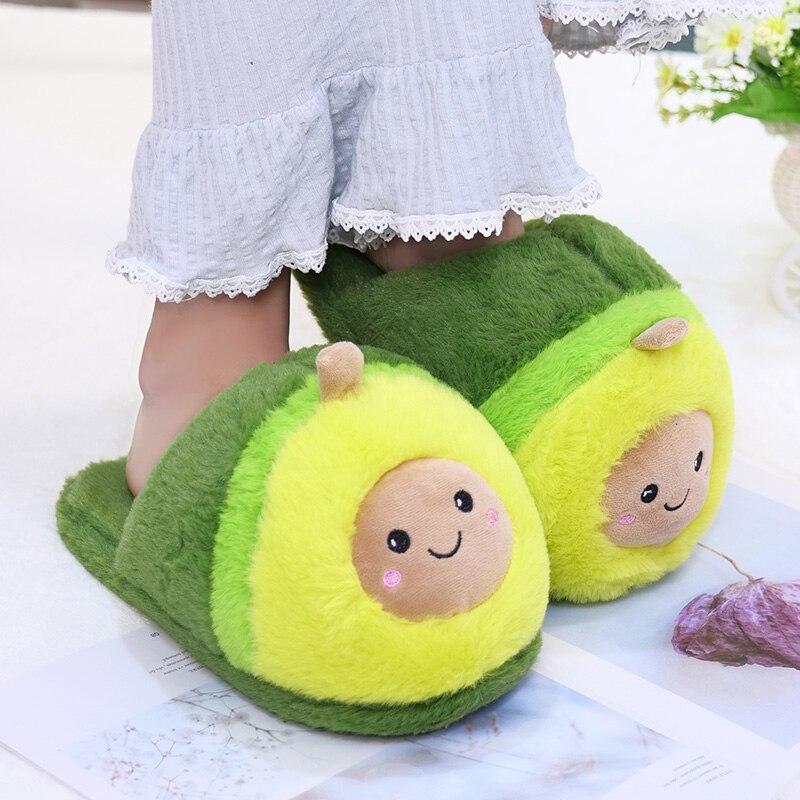 Avocado Plush Slippers-Kawaii Dream