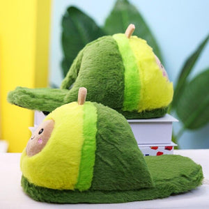 Avocado Plush Slippers-Kawaii Dream