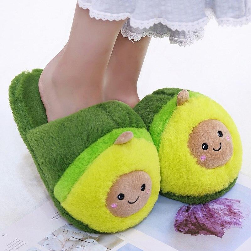 Avocado Plush Slippers-Kawaii Dream