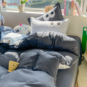 Baby Blue Gray Purple Bedding Set Collection-Kawaii Dream