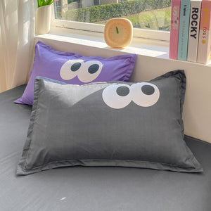 Baby Blue Gray Purple Bedding Set Collection-Kawaii Dream