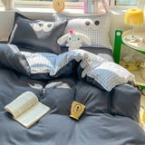 Baby Blue Gray Purple Bedding Set Collection-Kawaii Dream