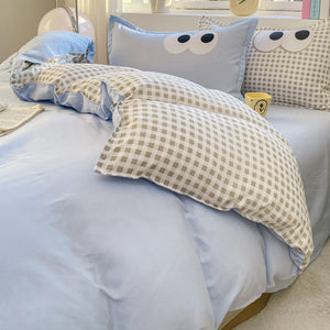 Baby Blue Gray Purple Bedding Set Collection-Kawaii Dream