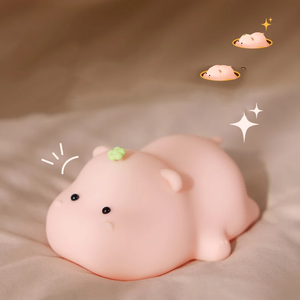 Baby Pink Kawaii Hippo LED Night Light-Kawaii Dream