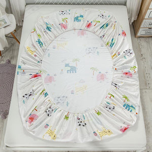 Baby Safari Cotton Fitted Bedsheet-Kawaii Dream