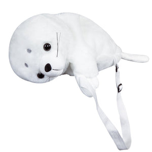 Baby White Seal Plush Backpack-Kawaii Dream