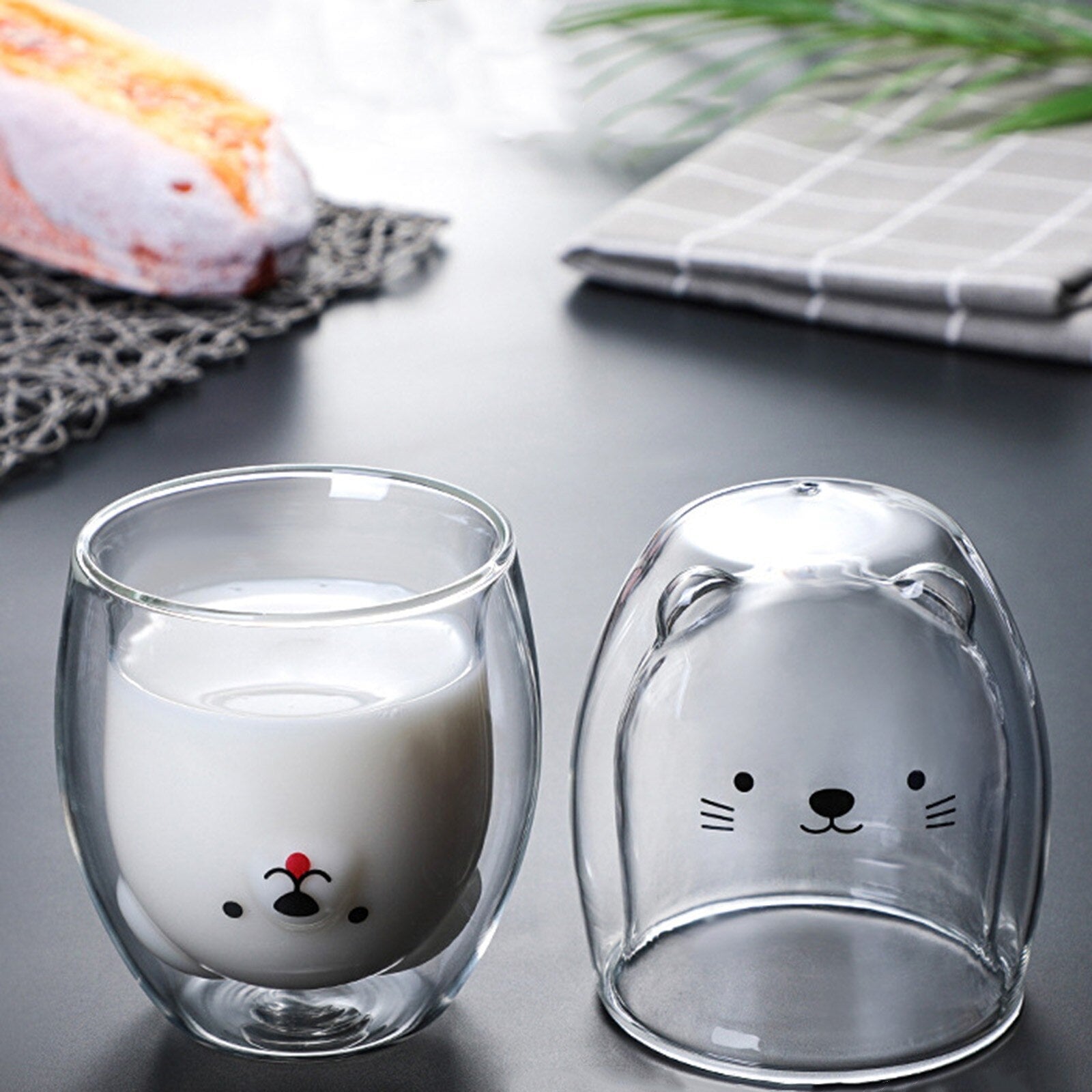 Bear Duck Panda Glass Cup-Kawaii Dream